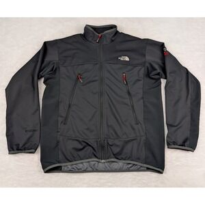 The North Face Summit Series Jacket Mens L Black Windstopper Softshell Full Zip